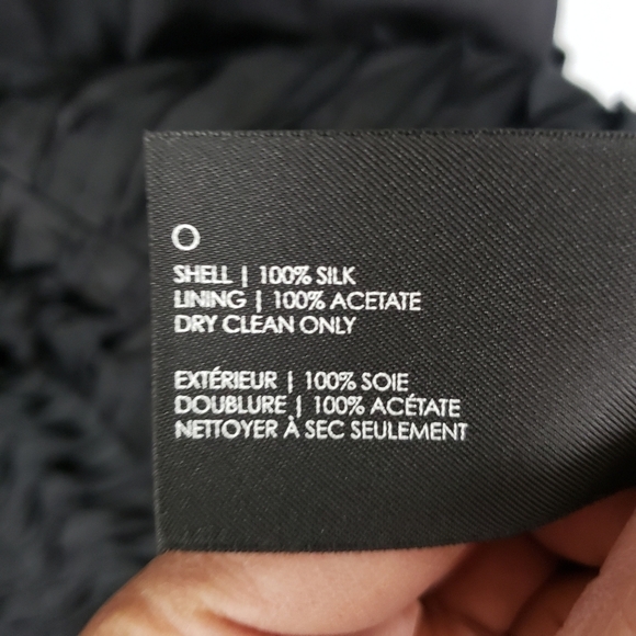 CLUB MONACO 100% Silk Racerback Pleated Shift Dress Sz 4 Black Formal Cocktail - Picture 10 of 11